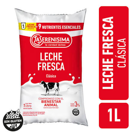 LECHE ENTERA SACHET  LA SERENISIMA   3% OFERTA
